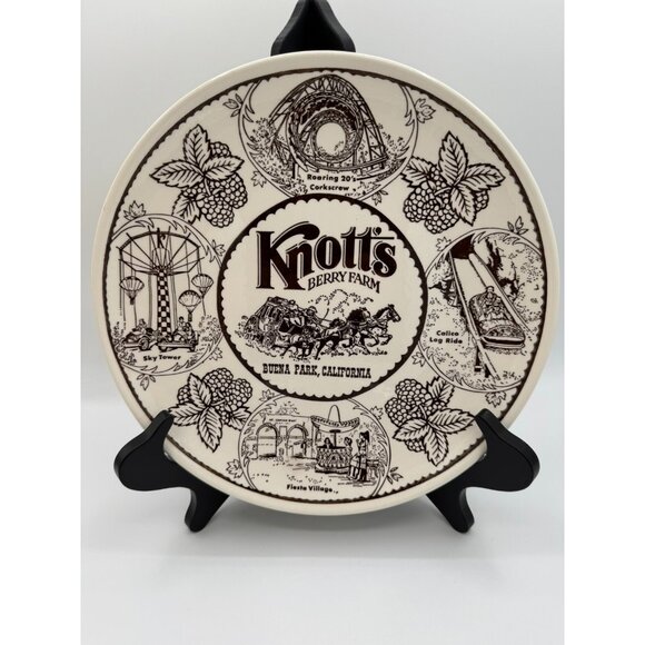 Vintage Knott's Berry Farm Buena Park, California Plate Amusement Park Nostalgia - Picture 1 of 8